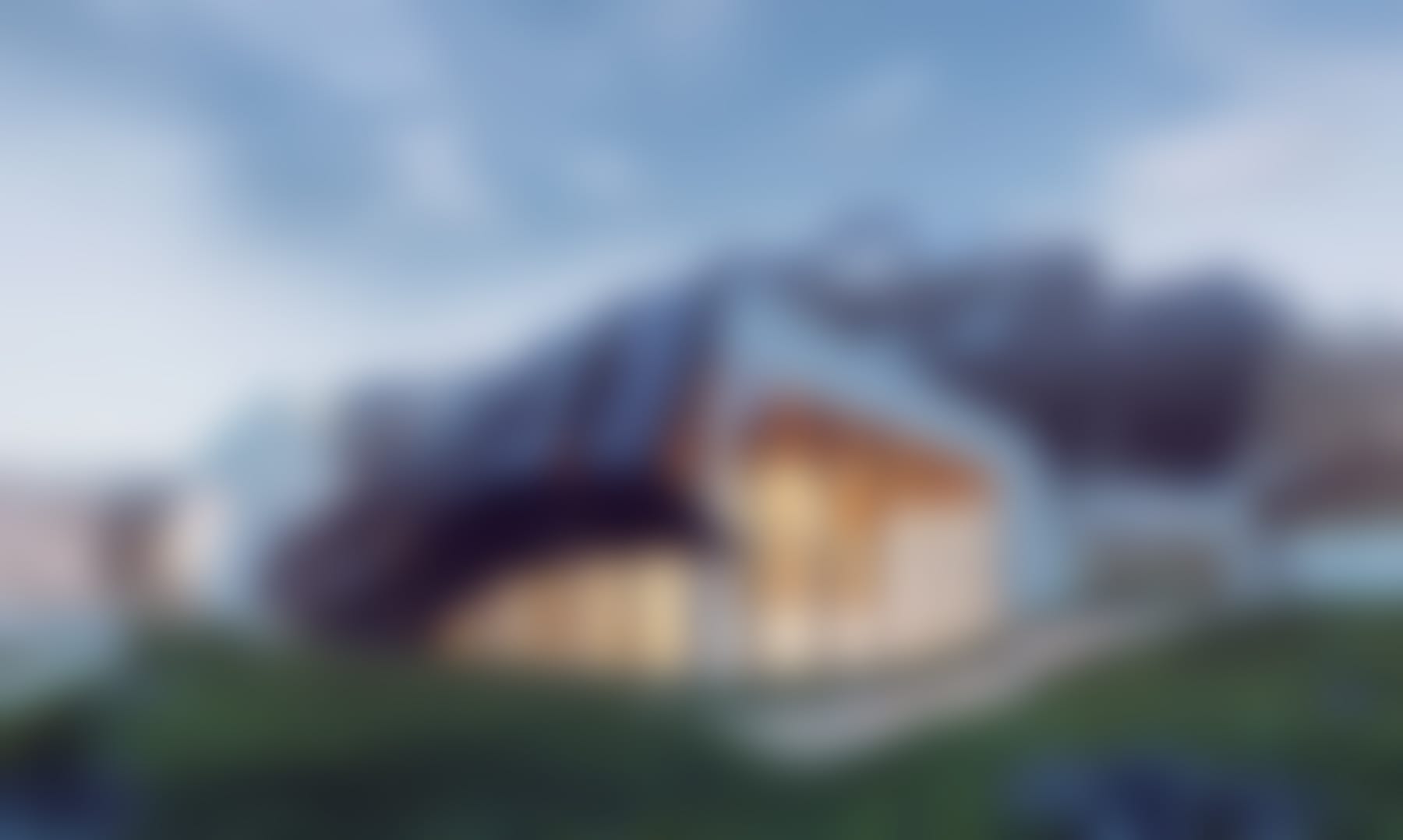 blurry photo of the exterior of a house