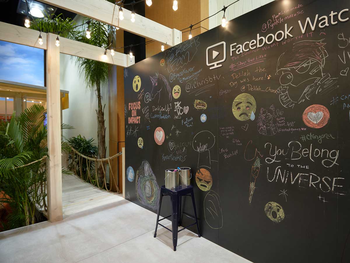 facebook vidcon activations interior