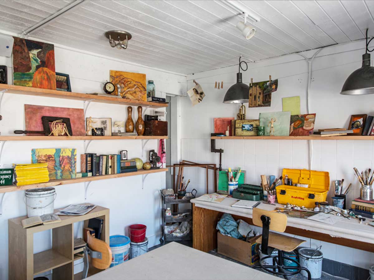 airbnb haus interior art studio