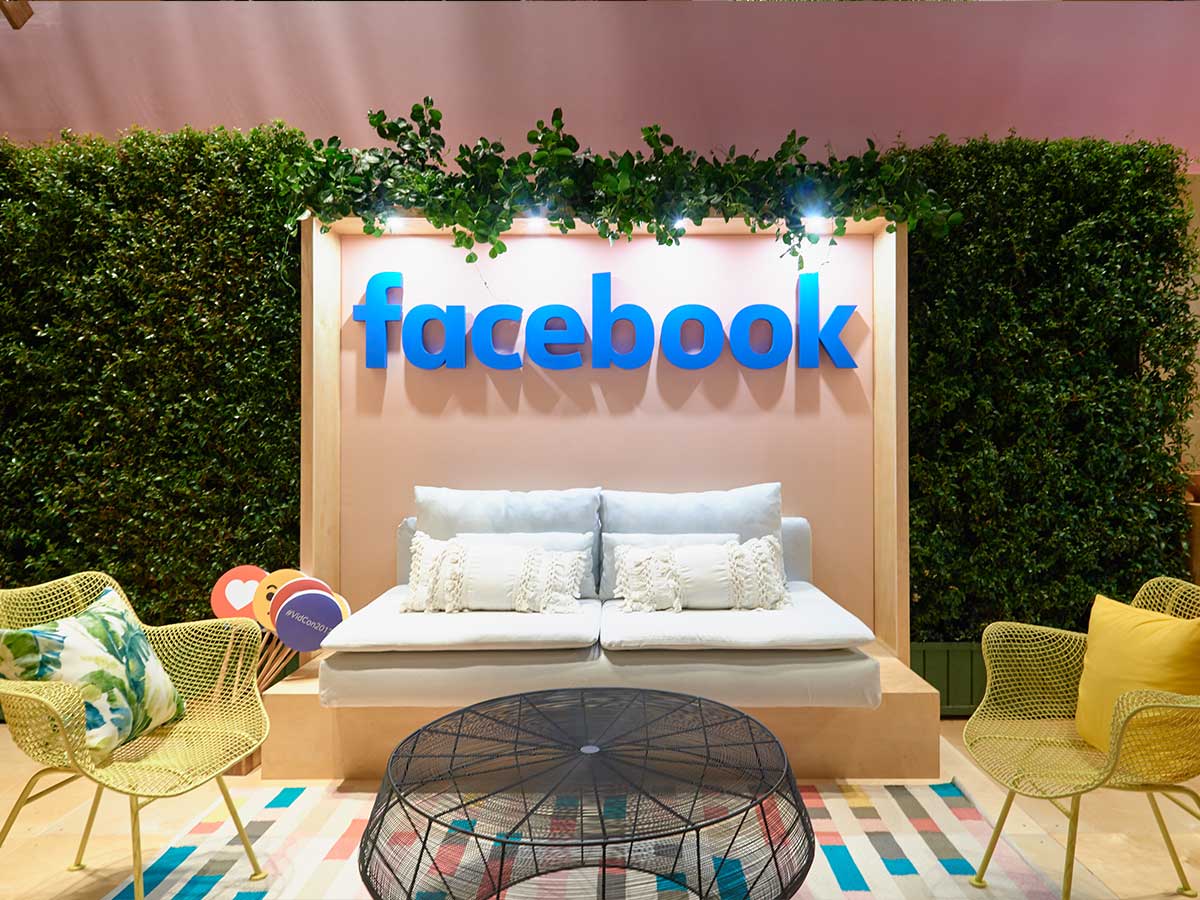facebook creators lounge wall design