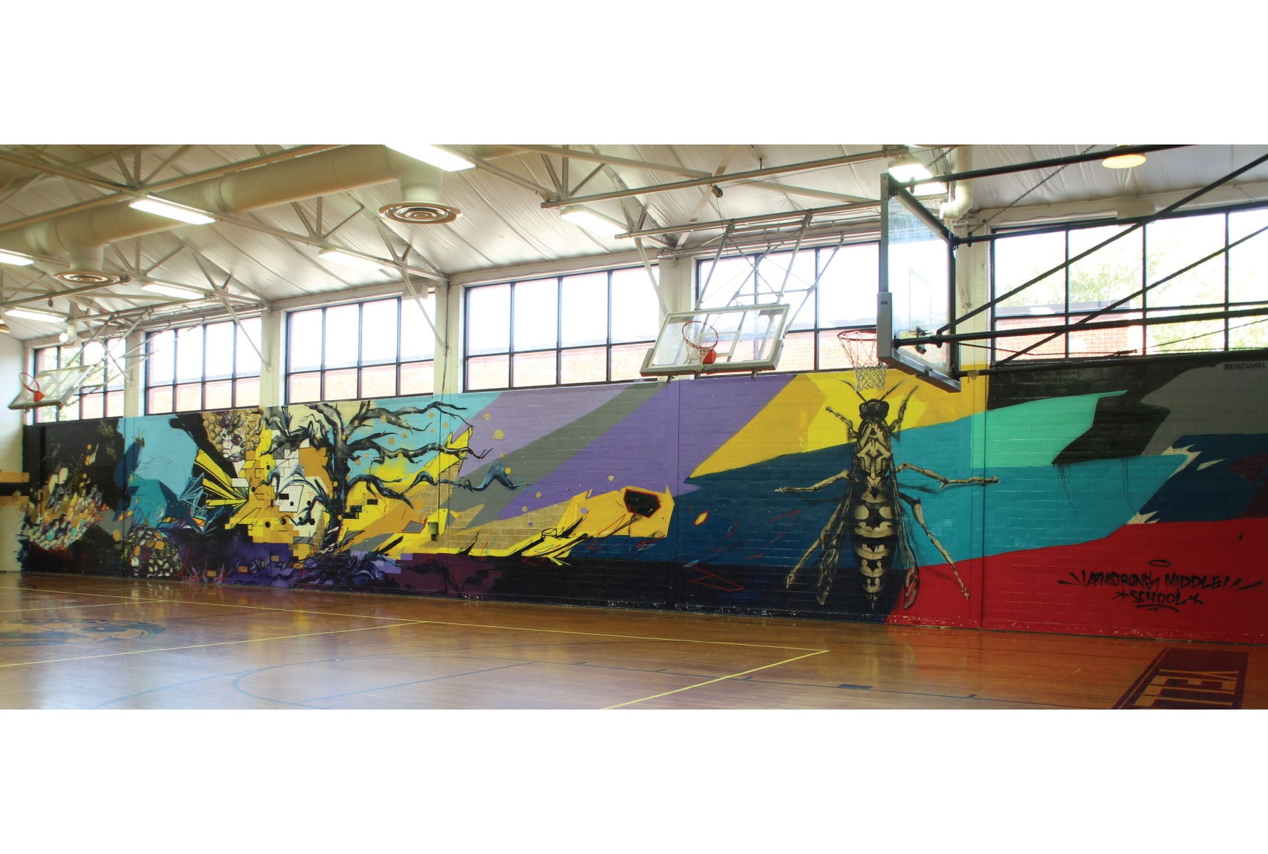 mural - armstrong middle school by benjamin weimeyer located in mississippi